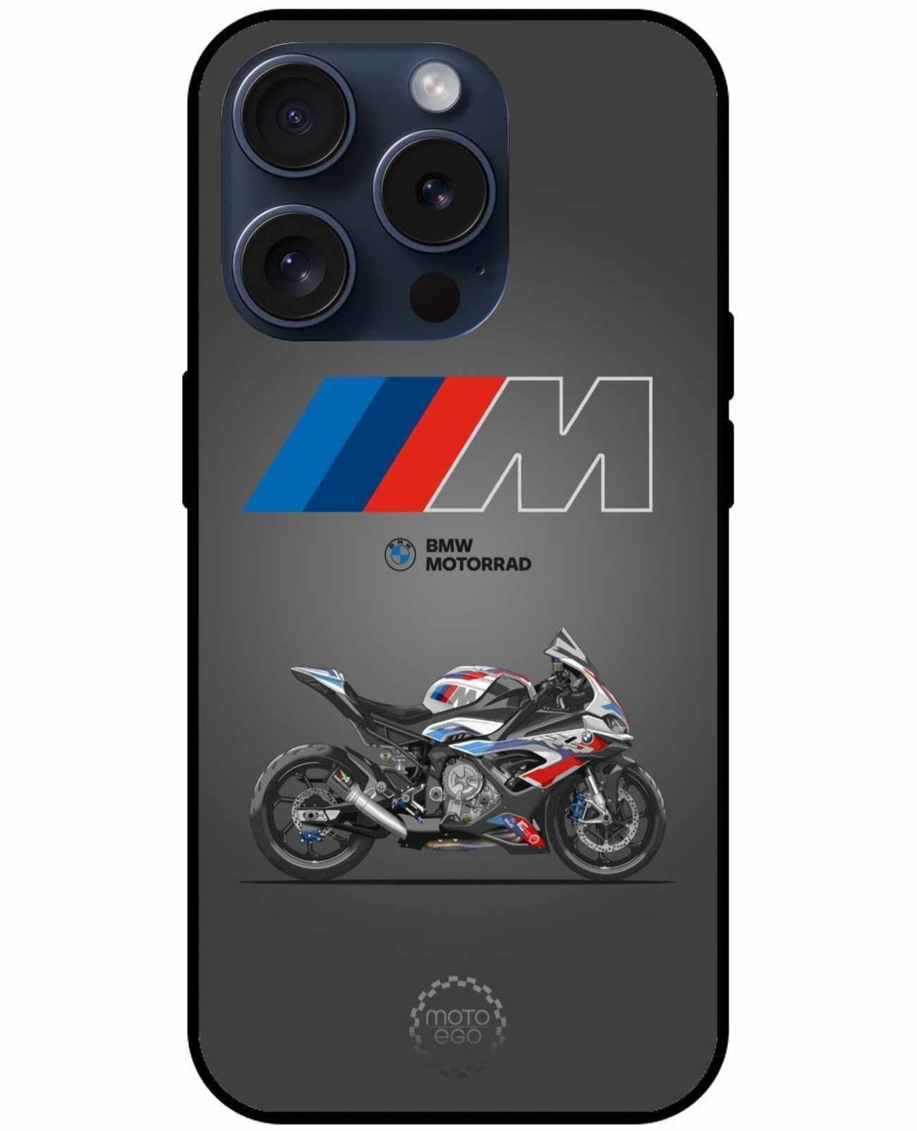 BMW Motorrad M Series Sportbike – Sleek Black Moto Design Original Glass Cover