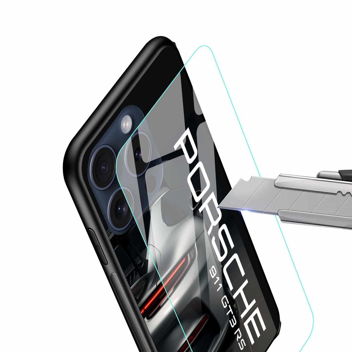 Porsche 911 Back Right Side View  Original Glass Cover