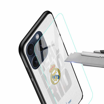 REAL MADRID FC Stripe Logo Original Glass Cover