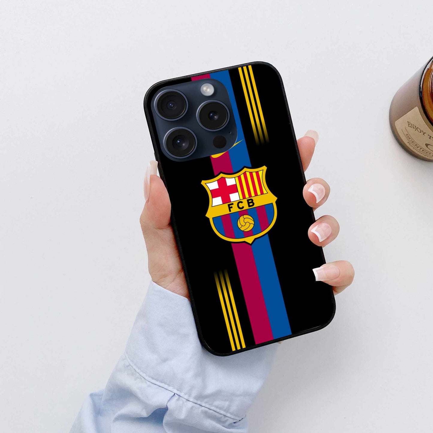 FC Barcelona Stripes Logo Original Glass Cover