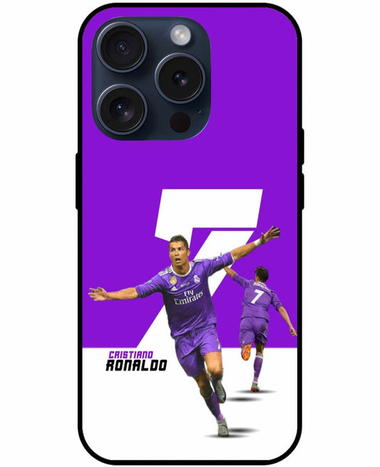 Cristiano Ronaldo Purple White Original Glass Cover