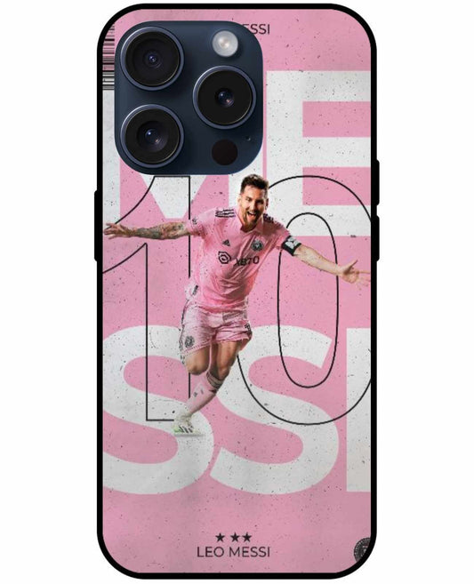 Messi Celebrating In Pink Design Original Glass Cover