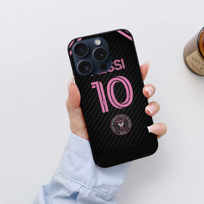 Messi Jersey Number Black And Pink Original Glass Cover