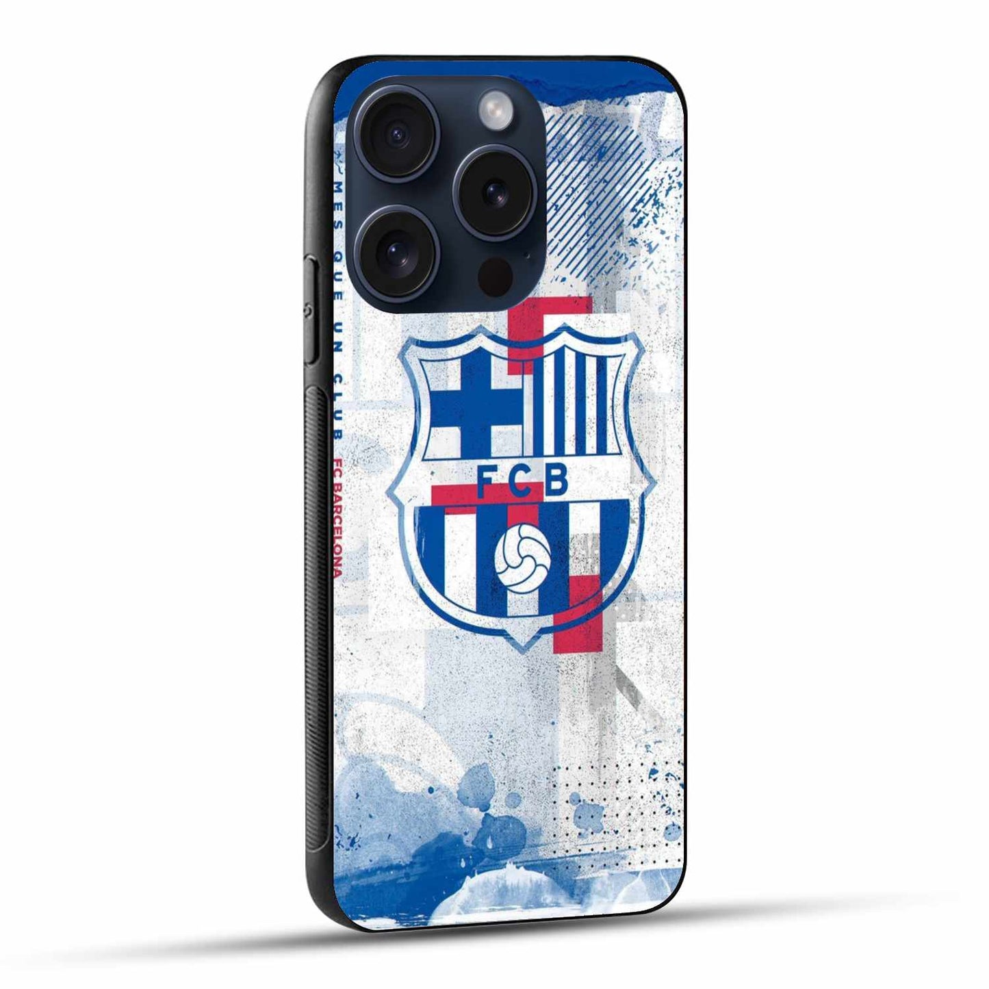FC Barcelona Blue And White Print Original Glass Cover