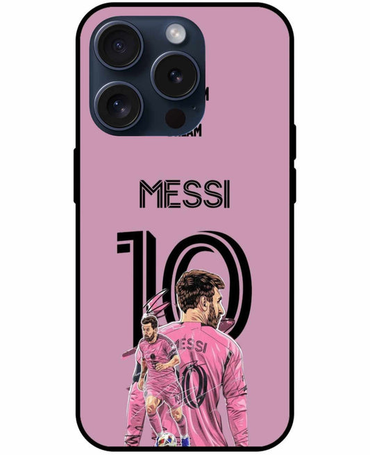 Lionel Messi Jersey Number Pink Edition Original Glass Cover