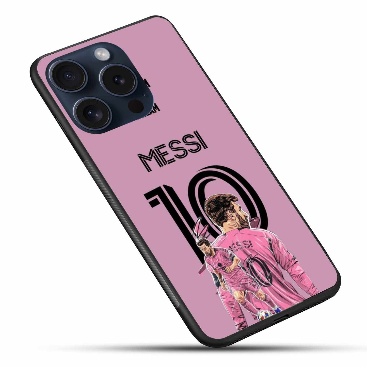 Lionel Messi Jersey Number Pink Edition Original Glass Cover