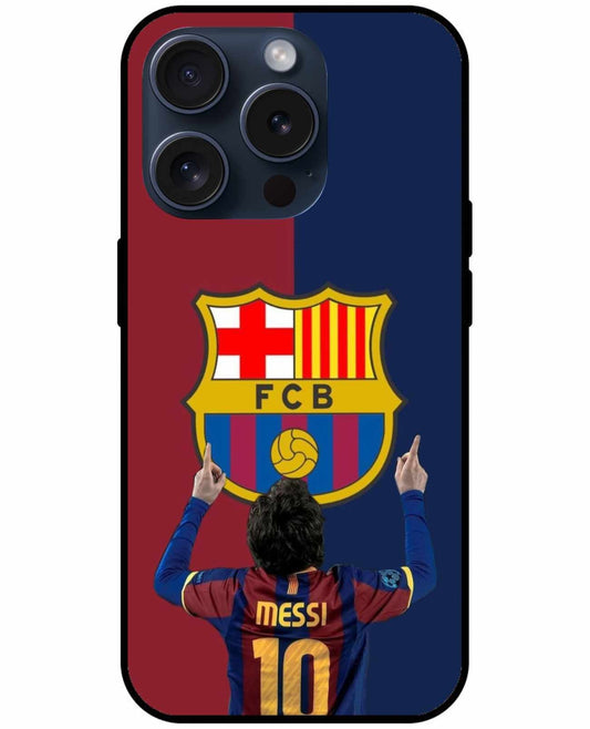 FC Barcelona Logo  And Lionel Messi  Original Glass Cover