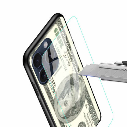 One Hundred Dollar Bill Pattern Money Design Original Glass Cover
