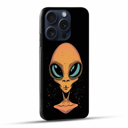 Goofy Alien With Big Eyes Original Glass Cover