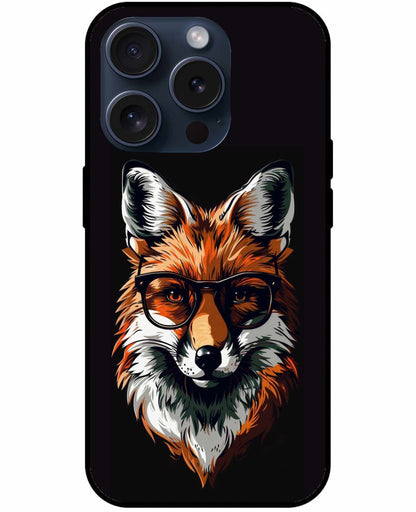 Brown Fox With Glasses Original Glass Cover