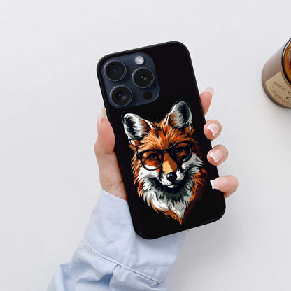 Brown Fox With Glasses Original Glass Cover