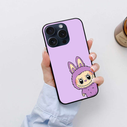 The Labubu  In A Purple Costume On A Light Purple Background Original Glass Cover