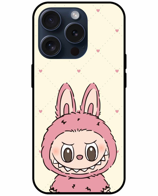 Cute & Quirky Labubu on Cream Background Original Glass Cover