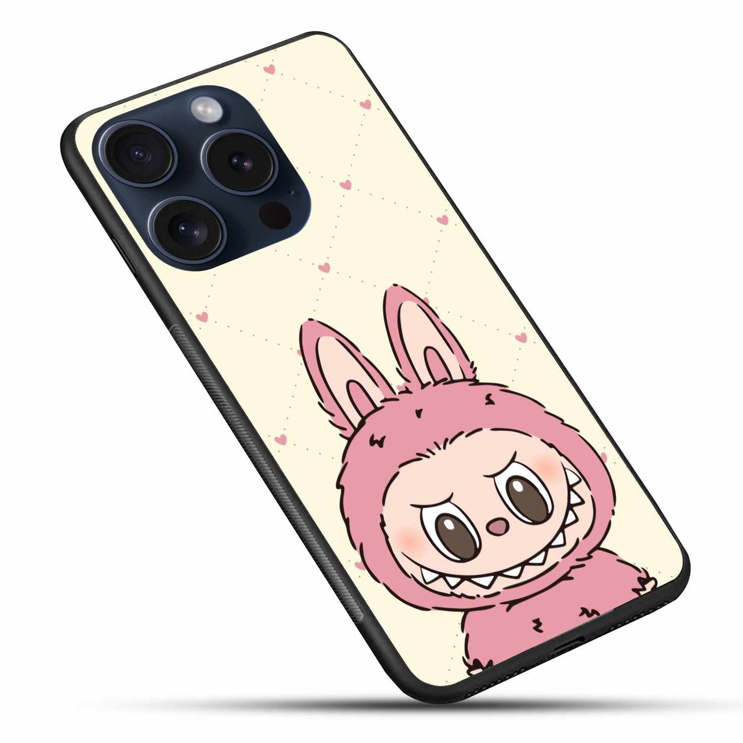 Cute & Quirky Labubu on Cream Background Original Glass Cover
