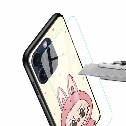 Cute & Quirky Labubu on Cream Background Original Glass Cover