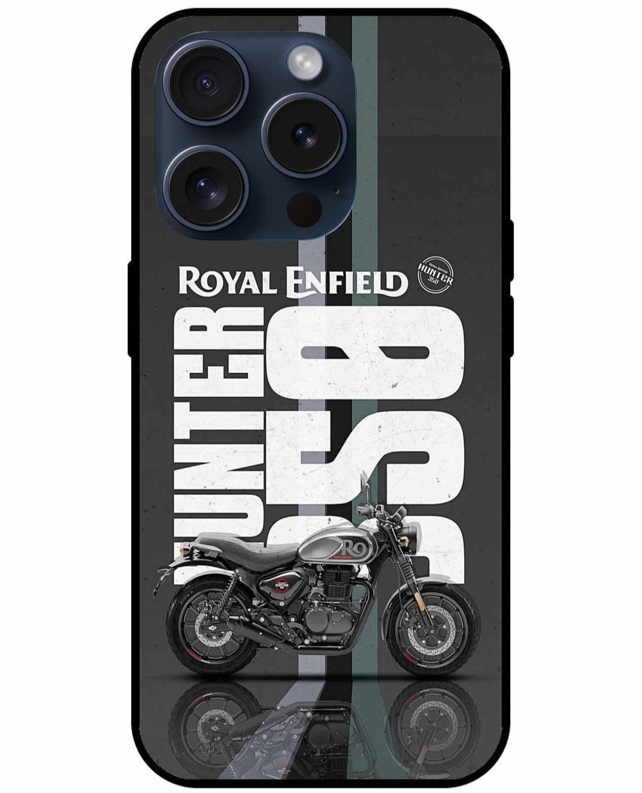Royal Enfield Hunter 350 iPhone Original Glass Cover  – Classic Ride Edition