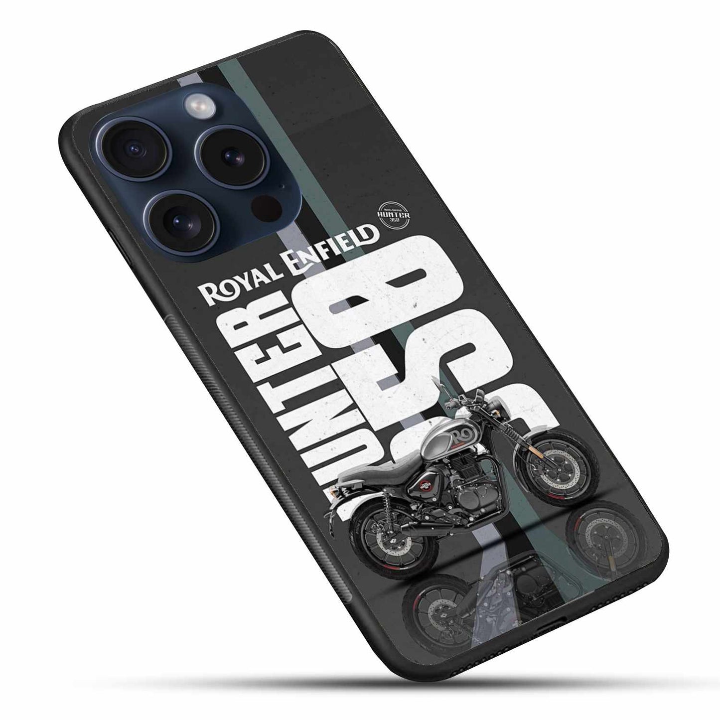 Royal Enfield Hunter 350 iPhone Original Glass Cover  – Classic Ride Edition