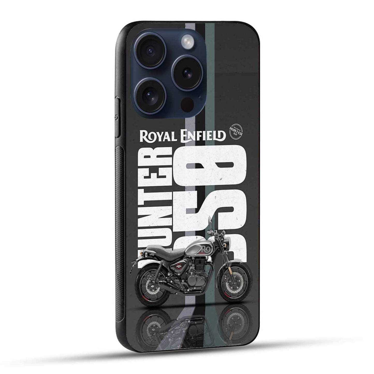 Royal Enfield Hunter 350 iPhone Original Glass Cover  – Classic Ride Edition