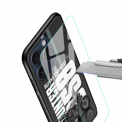 Royal Enfield Hunter 350 iPhone Original Glass Cover  – Classic Ride Edition