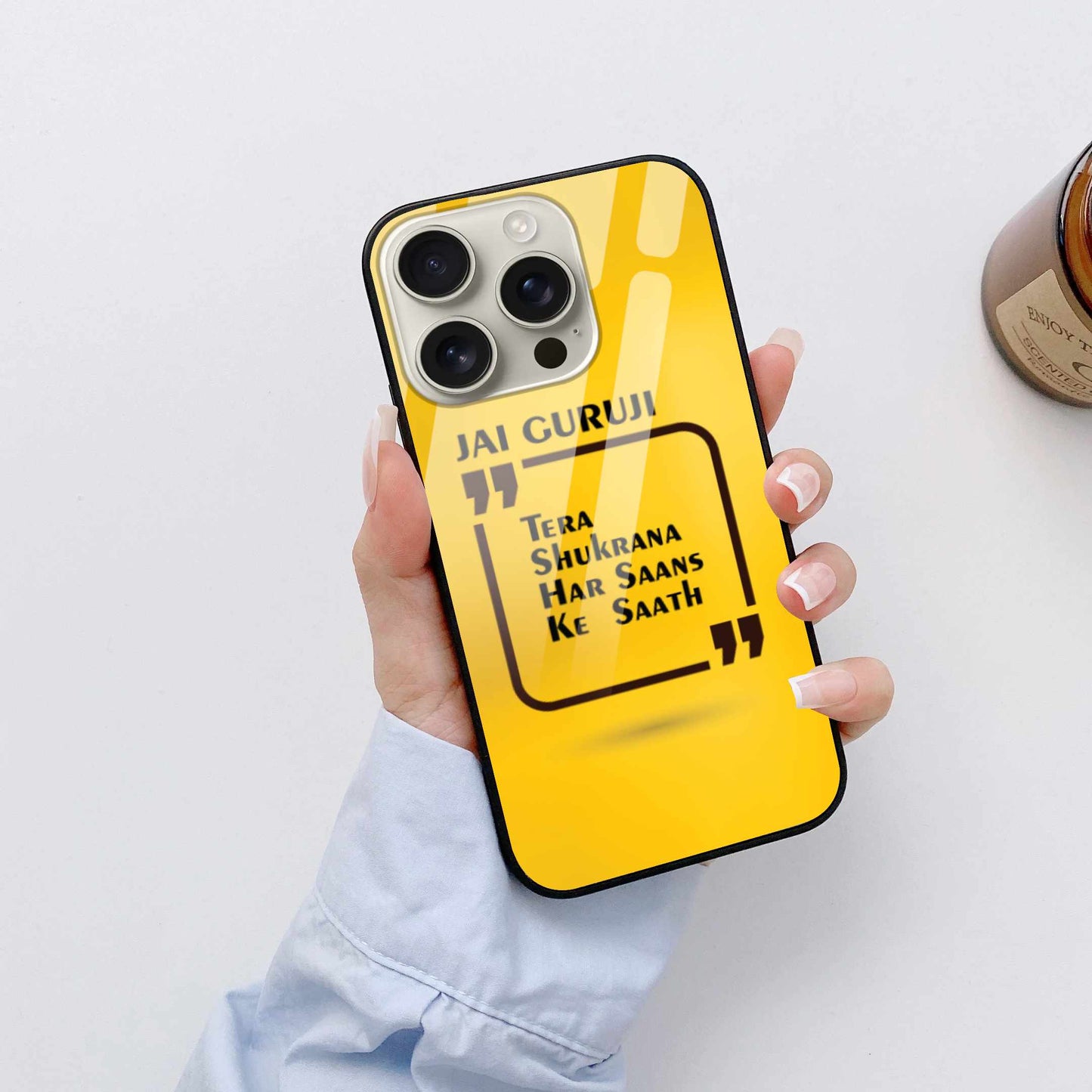 Jai Guruji Gratitude iPhone Cover – Divine Thankfulness