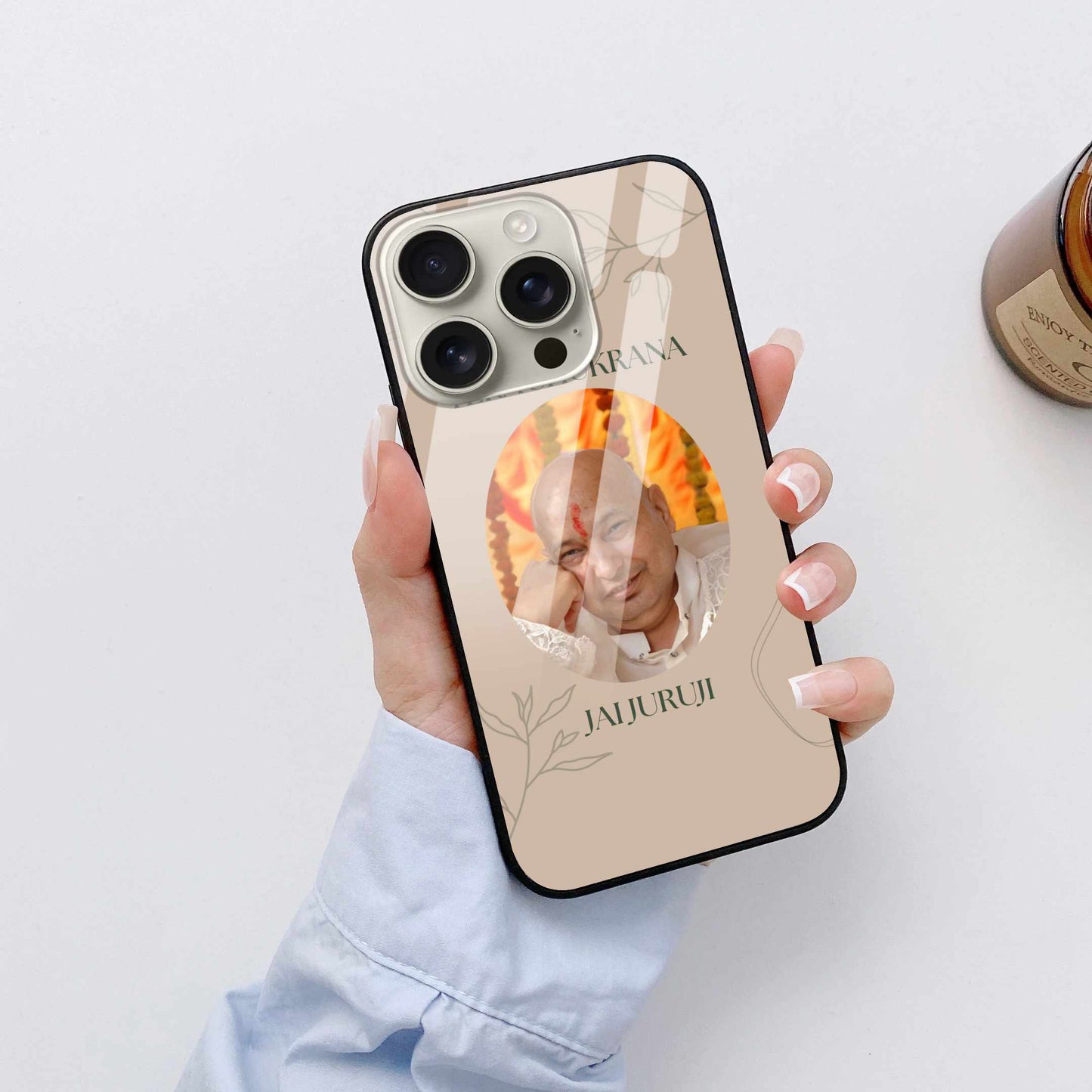 Jai Guruji Gratitude iPhone Cover – Divine Elegance