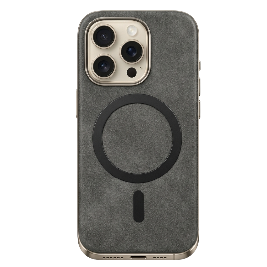 Luxury Leather Texture Magnetic Phone Cover - iPhone 15