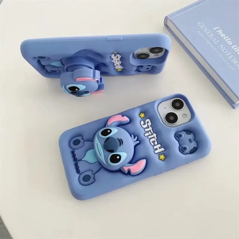 Cute 3D Stitch Silicone Case for iPhone – Soft, Shockproof & Stylish