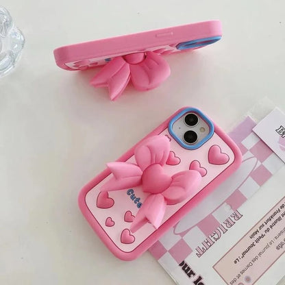 Cute 3D Bow Silicone Case for iPhone – Soft, Shockproof & Stylish
