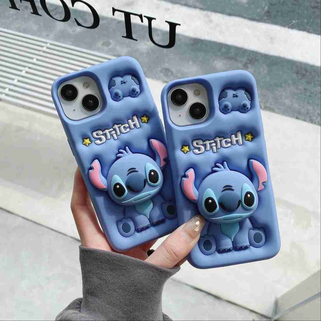 Cute 3D Stitch Silicone Case for iPhone – Soft, Shockproof & Stylish