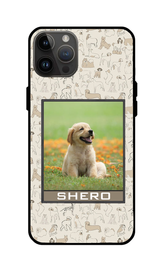 PawPrints: Canine Chic Glass Mobile Cover Design