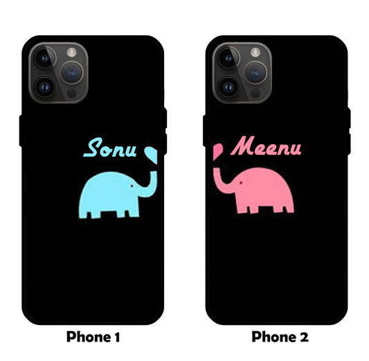 Elephant Love: A Pair of Majestic Giants - Glass Mobile Cover