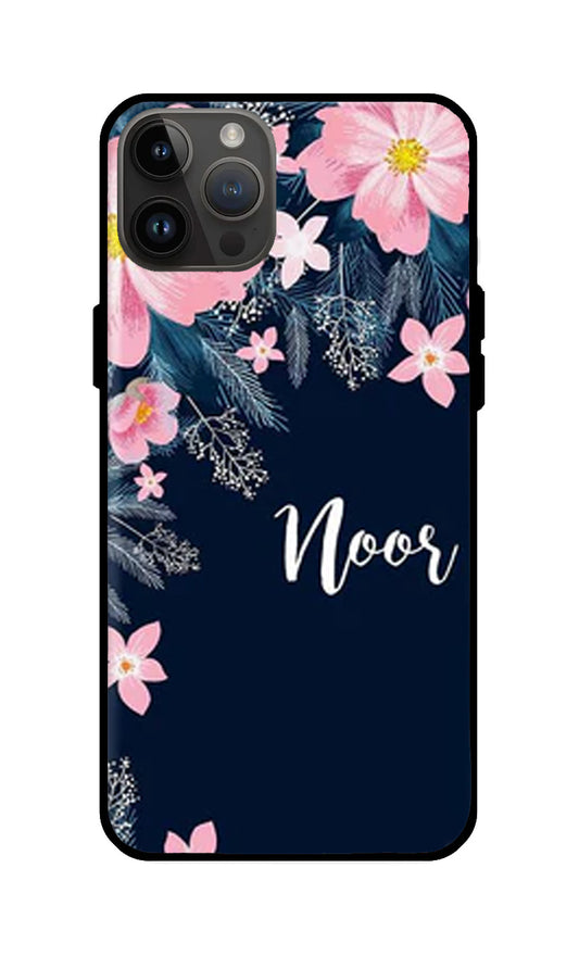 Petals & Panache: Custom Name Design for Glass Mobile Cover