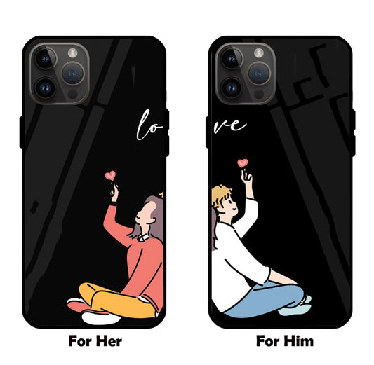 His & Hers: Personalized Graphic Mobile Glass Covers for Couples