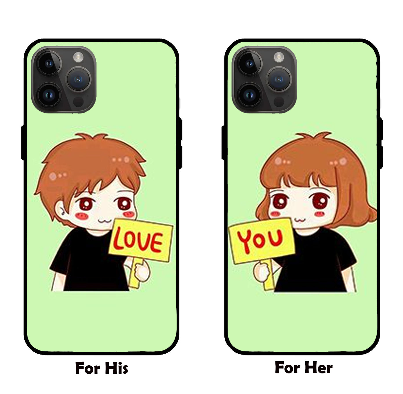 Everlasting Affection: Love You Glass Couple Mobile Cover