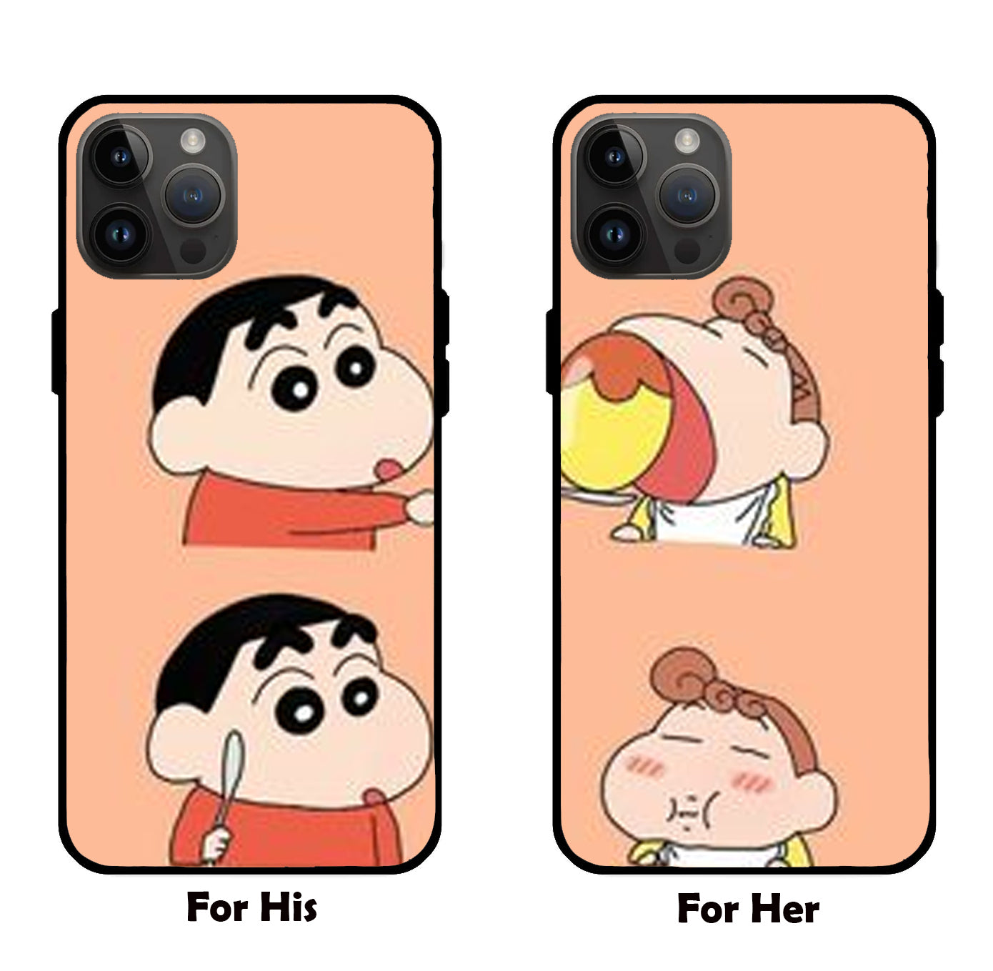 Shinchan and Himawari: Sibling Love Glass Mobile Cover