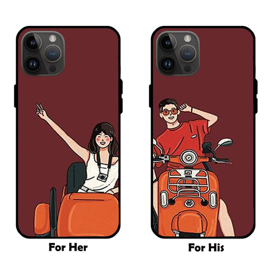 Adventure Together: Couple's Scooter Ride with Sidecar & Matching Glass Mobile Covers!