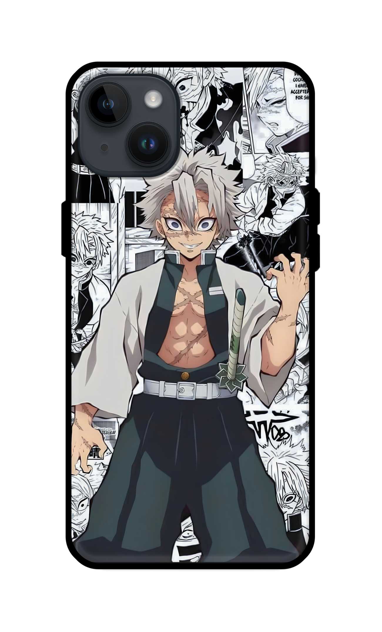 Sanemi Shinazugawa Sports Towel' Demon Slayer Glass Back Cover