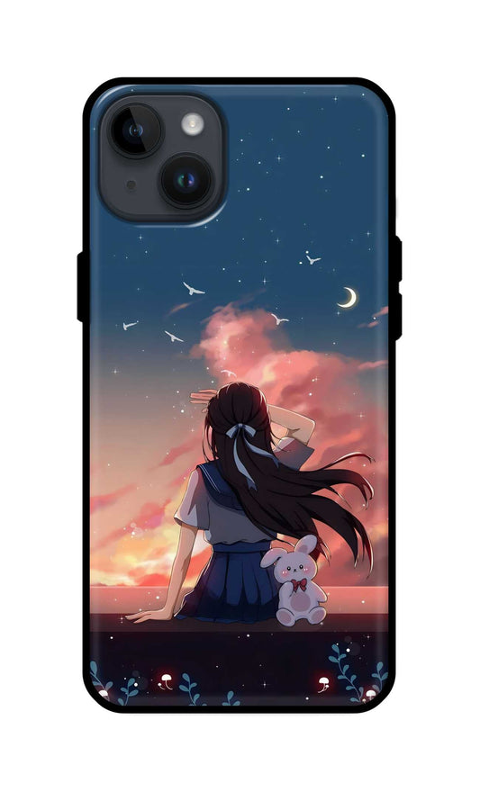 Aesthetic anime girl Glass Back Cover